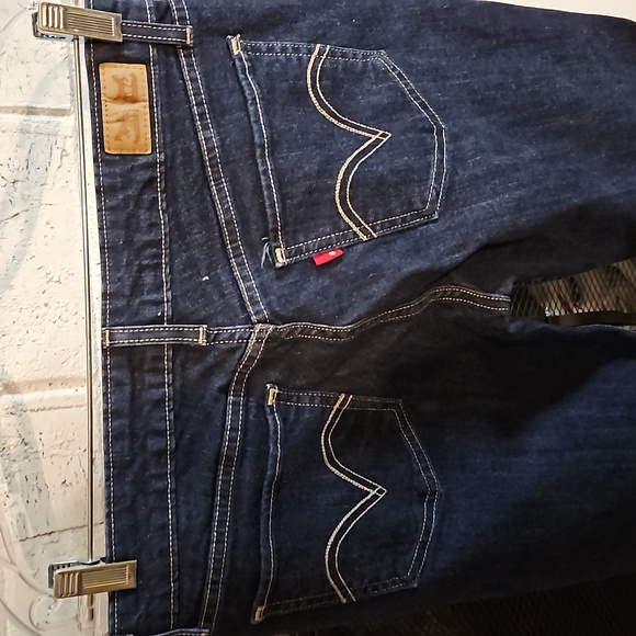 Levis 518 Superlow Boot Cut Blue Denim - Picture 6 of 7
